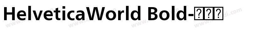 HelveticaWorld Bold字体转换